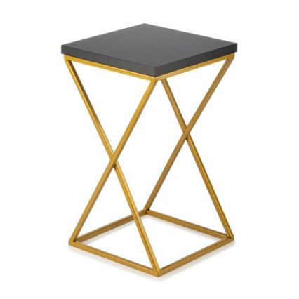 Stojan na kvety LOFT 40x24 cm zlatá/čierna