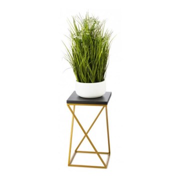 Stojan na kvety LOFT 40x24 cm zlatá/čierna
