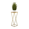 Stojan na kvety LOFT 70x24 cm zlatá/hnedá