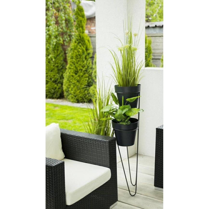 Stojan na kvety LOFT 95x45 cm čierna