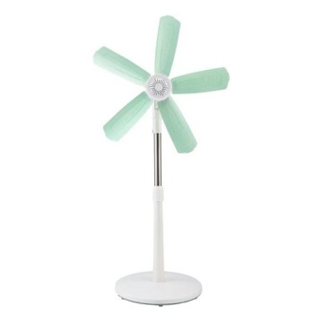 Stojanový ventilátor 15 W/230 V, priemer 50 cm, biela/zelená
