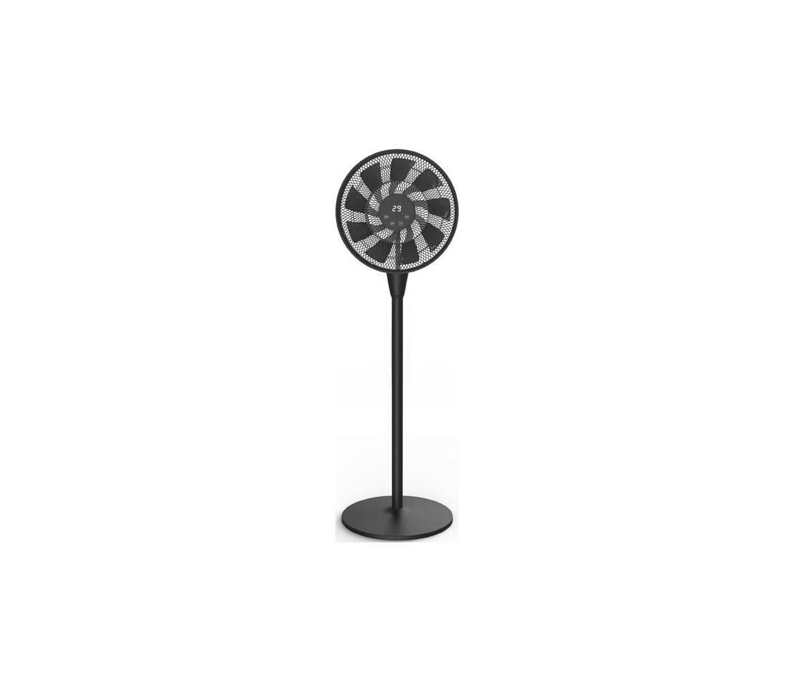 Eurolamp Stojanový látor 25W/230V 130 cm čierny + diaľkové ovládanie 300-20021