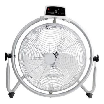 Stojanový ventilátor 90W/230V Ø 45 cm strieborný + diaľkové ovládanie