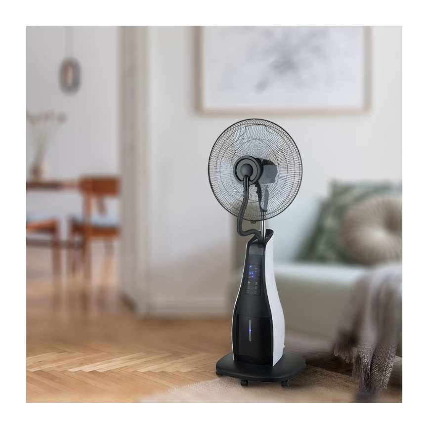 Stojanový ventilátor s rozprašovačom vody 80W/230V čierna+ DO