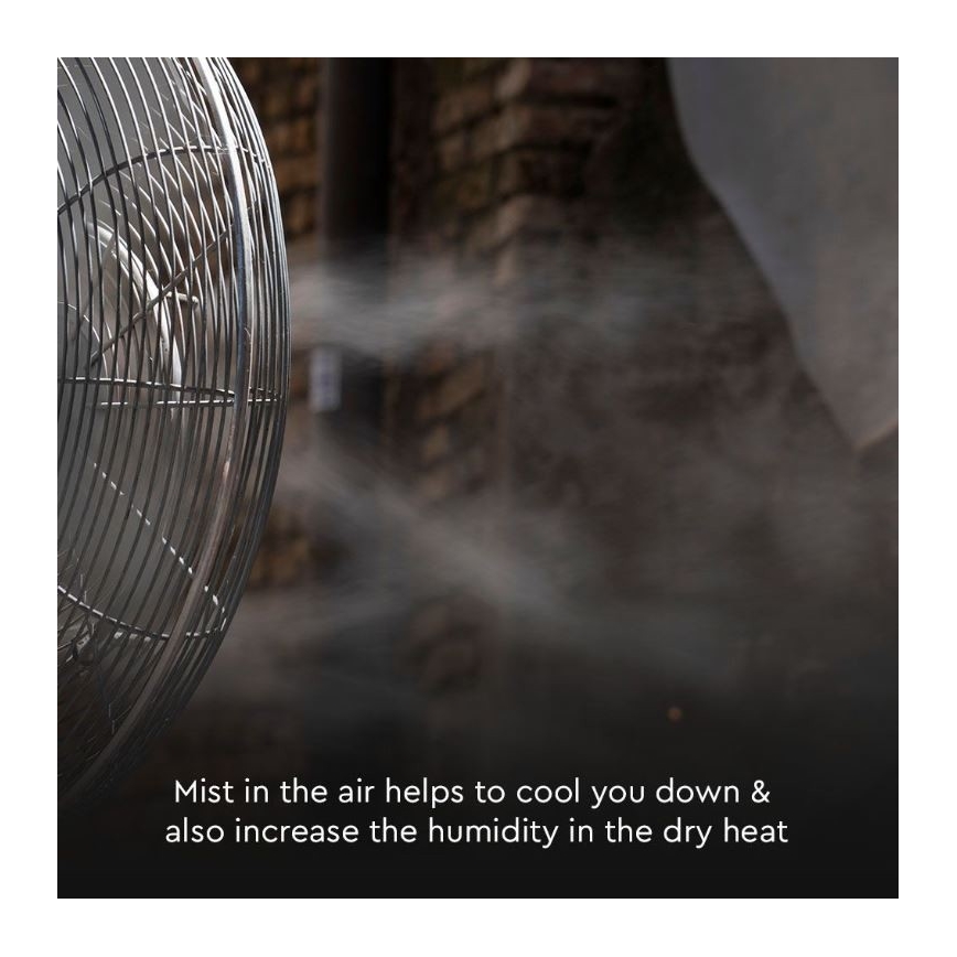 Stojanový ventilátor s rozprašovačom vody 80W/230V čierna+ DO