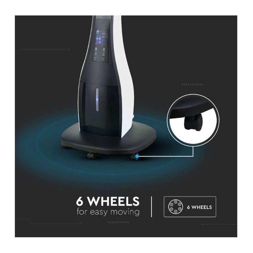 Stojanový ventilátor s rozprašovačom vody 80W/230V čierna+ DO