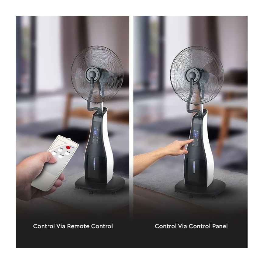 Stojanový ventilátor s rozprašovačom vody 80W/230V čierna+ DO