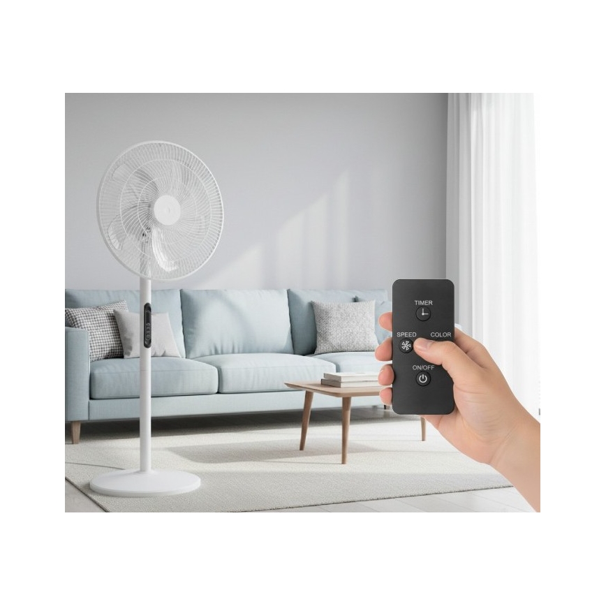 Stojanový ventilátor VIENTO-R 40W/230V biely + diaľkové ovládanie