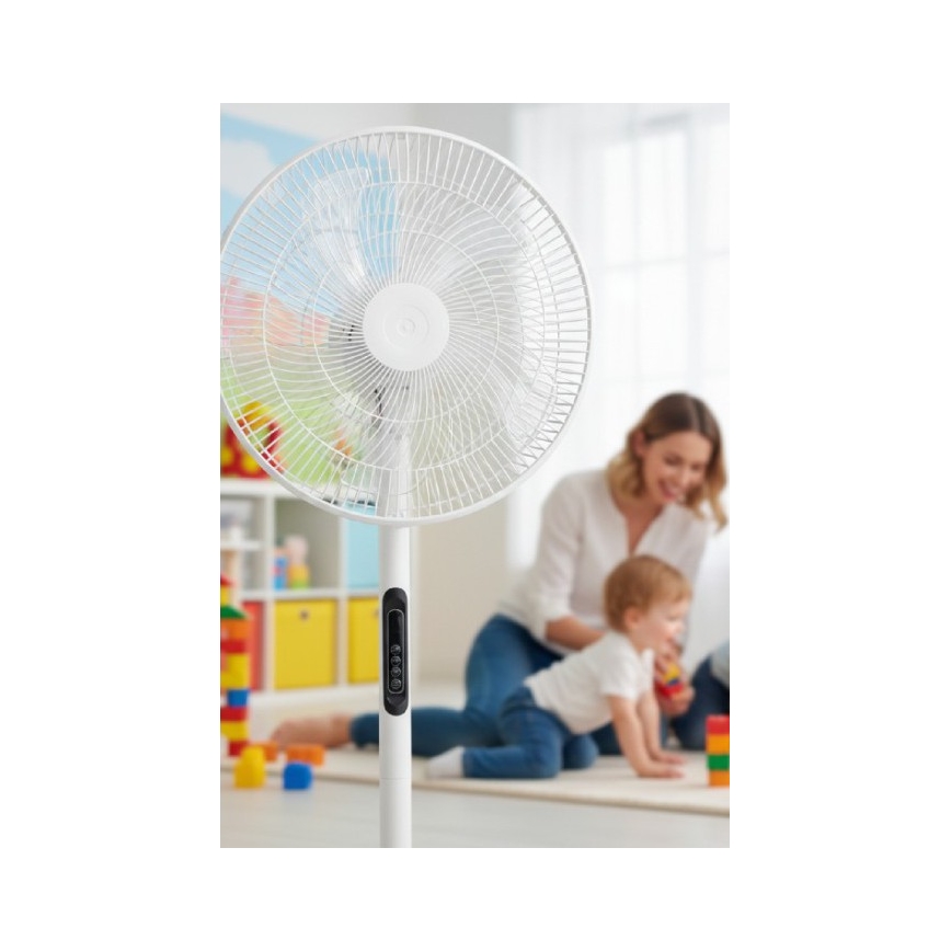 Stojanový ventilátor VIENTO-R 40W/230V biely + diaľkové ovládanie