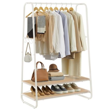 Stojanový vešiak LINEA biela/hnedá