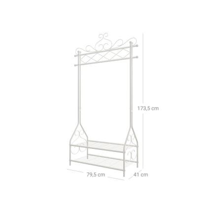 Stojanový vešiak LINEA biely