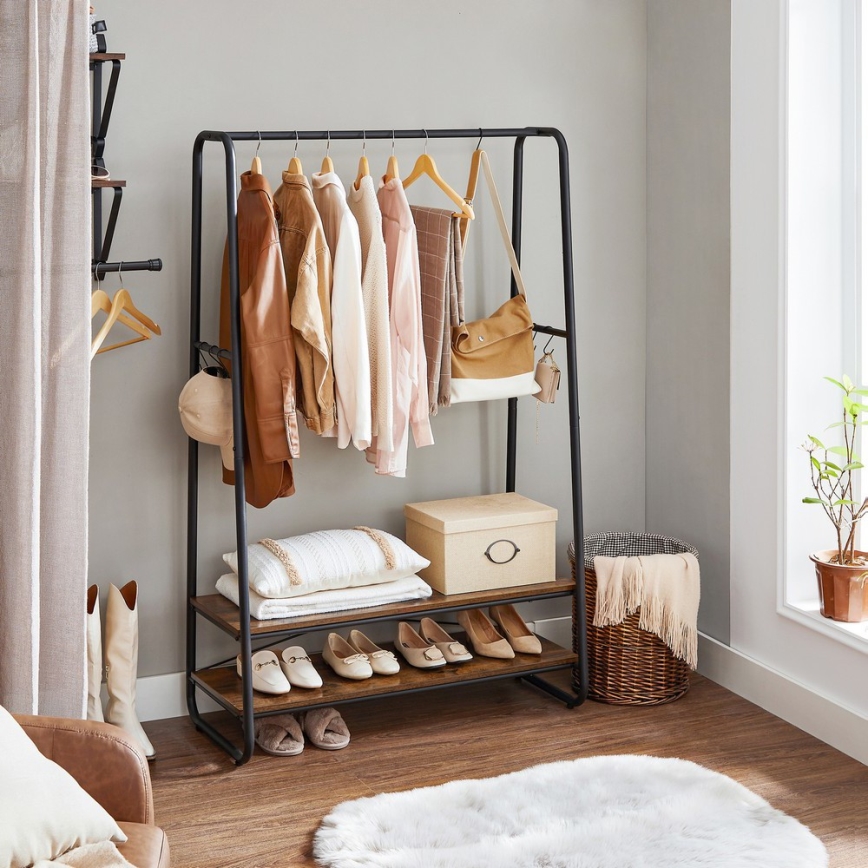 Stojanový vešiak LINEA hnedá/čierna