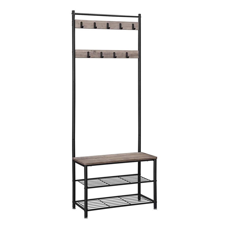 Stojanový vešiak NAVOR hnedá/čierna