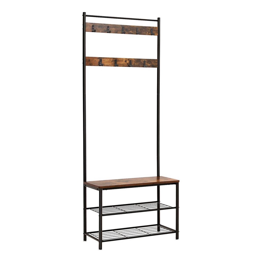 Stojanový vešiak NAVOR hnedý/čierny