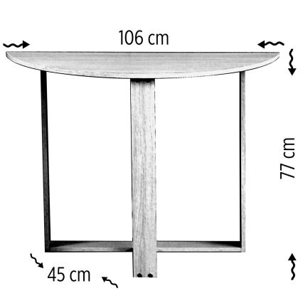 Stôl MIDDLE 77x106 cm biela