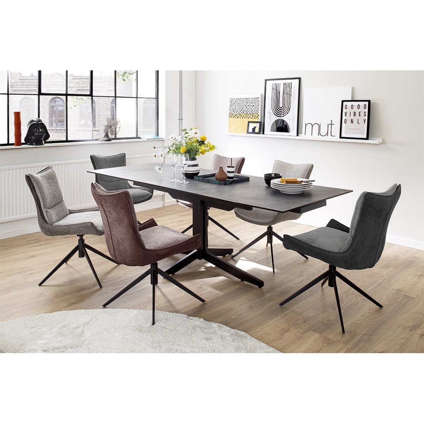 Stolička ZAIRA 1 ks hnedá/červená