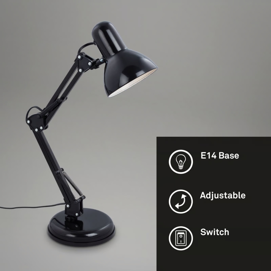 Stolná lampa 1xE14/25W/230V čierna