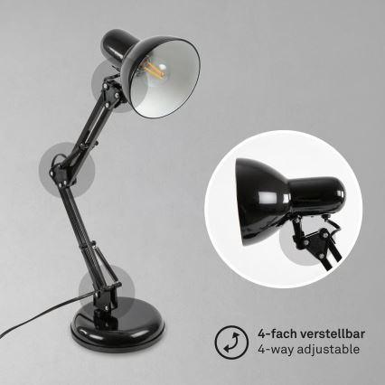 Stolná lampa 1xE14/25W/230V čierna