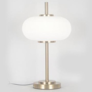 Stolná lampa 1xE14/3W/230V biela/mosadz