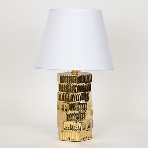 Stolná lampa 1xE14/40W/230V biela/zlatá