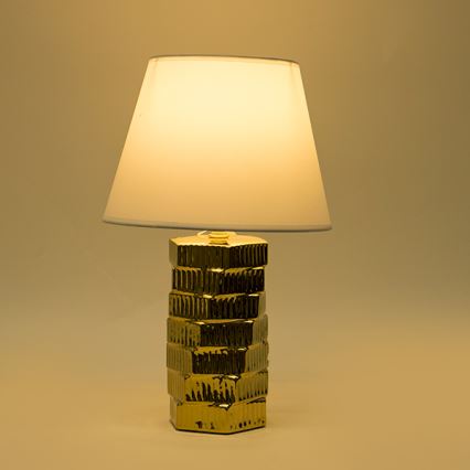 Stolná lampa 1xE14/40W/230V biela/zlatá