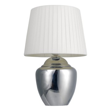 Stolná lampa 1xE27/25W/230V lesklý chróm