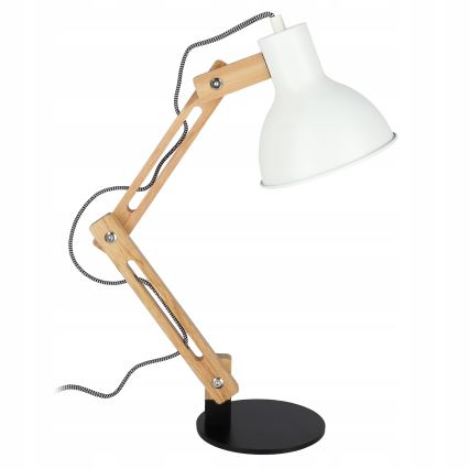 Stolná lampa 1xE27/40W/230V biela/čierna