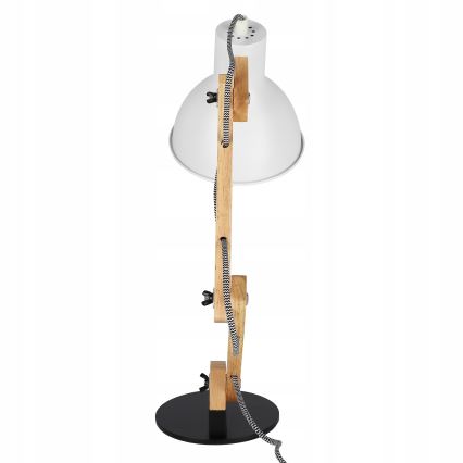 Stolná lampa 1xE27/40W/230V biela/čierna