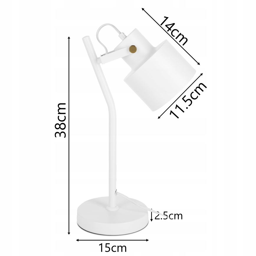Stolná lampa 1xE27/40W/230V biela