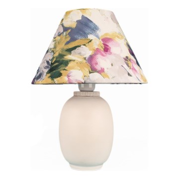 Stolná lampa 1xE27/40W/230V biela/pestrofarebná