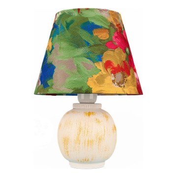 Stolná lampa 1xE27/40W/230V biela/pestrofarebná