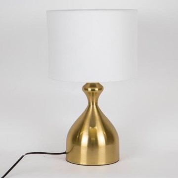 Stolná lampa 1xE27/40W/230V biela/zlatá