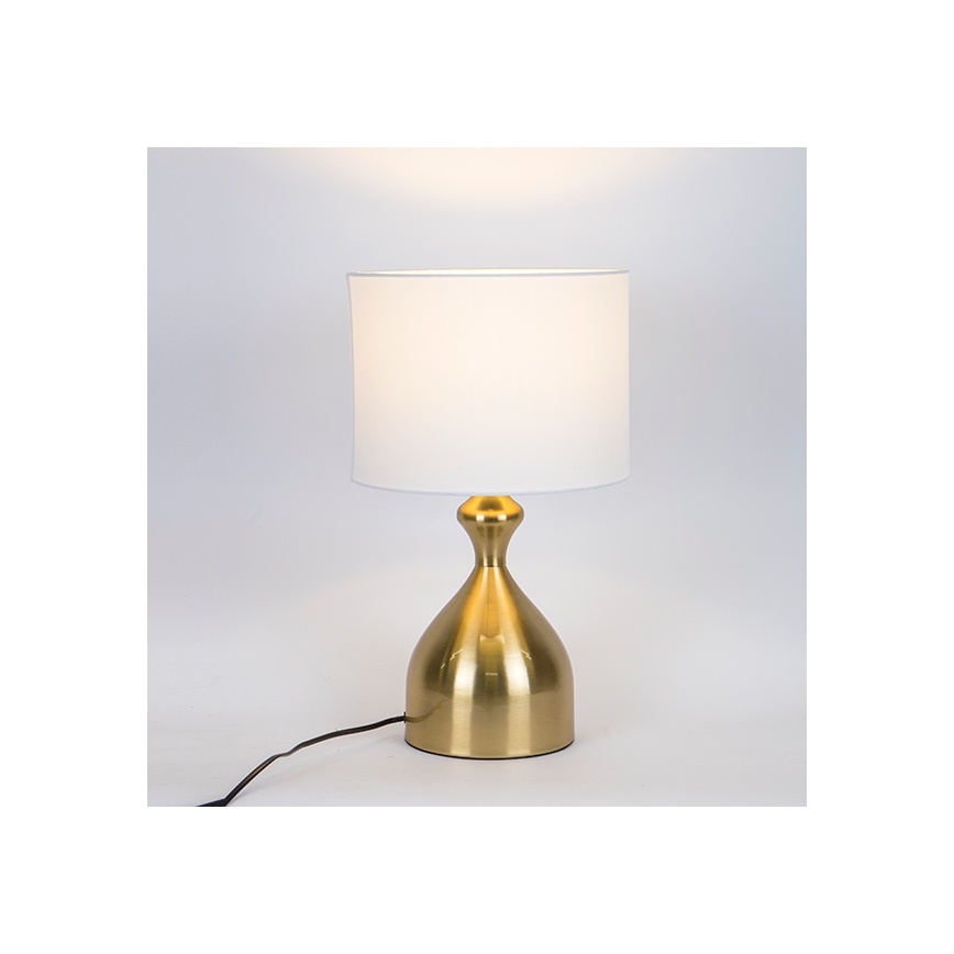 Stolná lampa 1xE27/40W/230V biela/zlatá