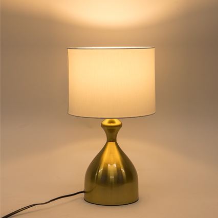 Stolná lampa 1xE27/40W/230V biela/zlatá