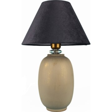 Stolná lampa 1xE27/40W/230V čierna/béžová