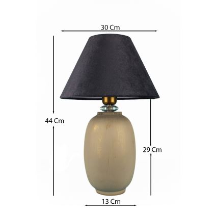 Stolná lampa 1xE27/40W/230V čierna/béžová