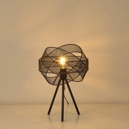 Stolná lampa 1xE27/40W/230V čierna