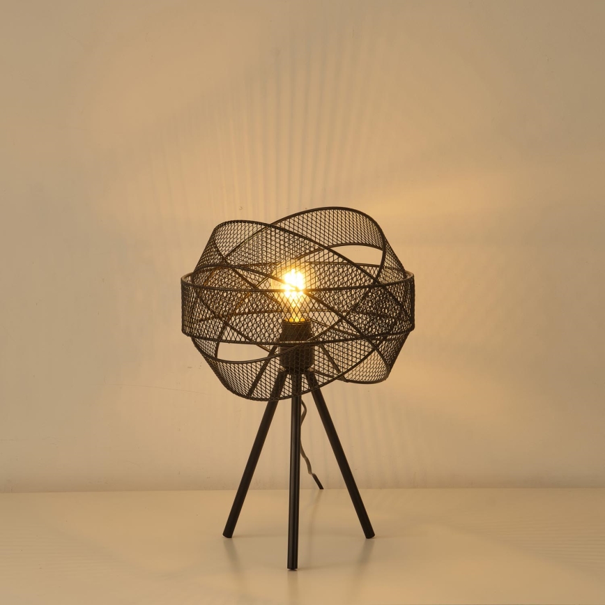 Stolná lampa 1xE27/40W/230V čierna