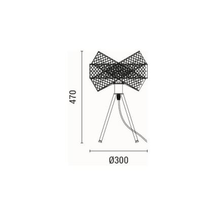 Stolná lampa 1xE27/40W/230V čierna