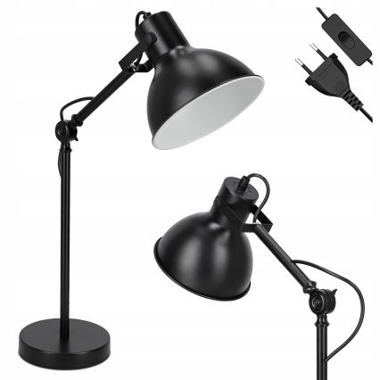 Stolná lampa 1xE27/40W/230V čierna