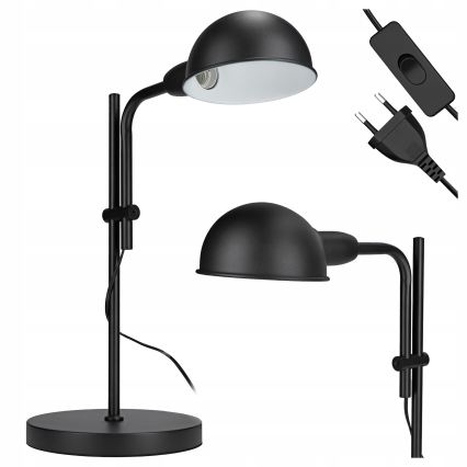 Stolná lampa 1xE27/40W/230V čierna