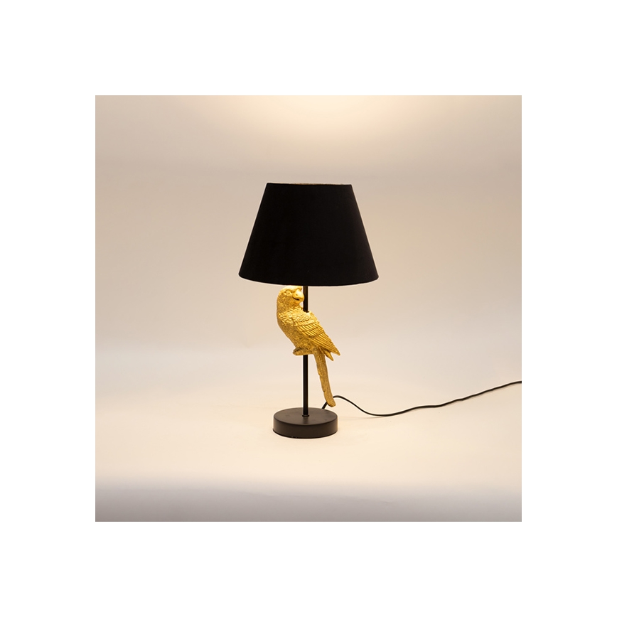 Stolná lampa 1xE27/40W/230V čierna/zlatá