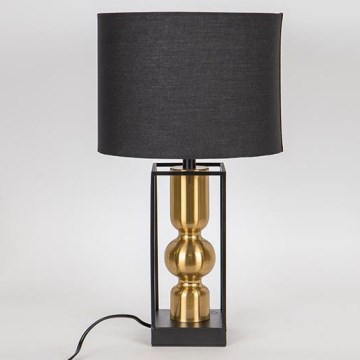 Stolná lampa 1xE27/40W/230V čierna/zlatá