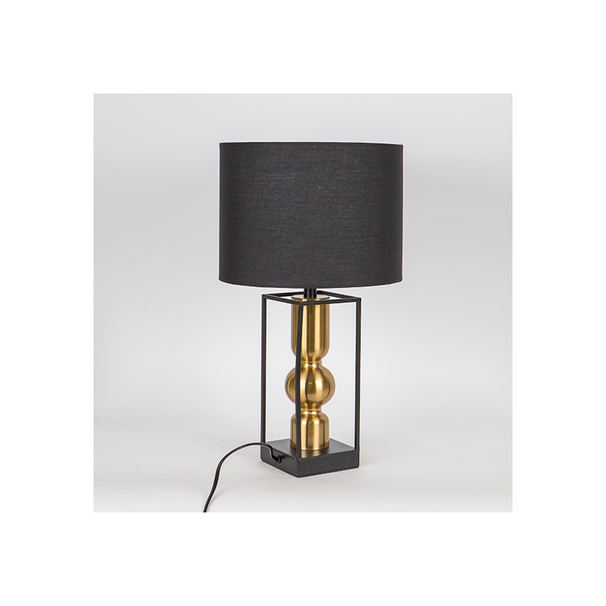 Stolná lampa 1xE27/40W/230V čierna/zlatá
