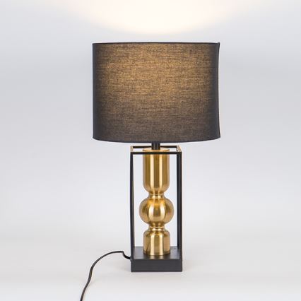 Stolná lampa 1xE27/40W/230V čierna/zlatá