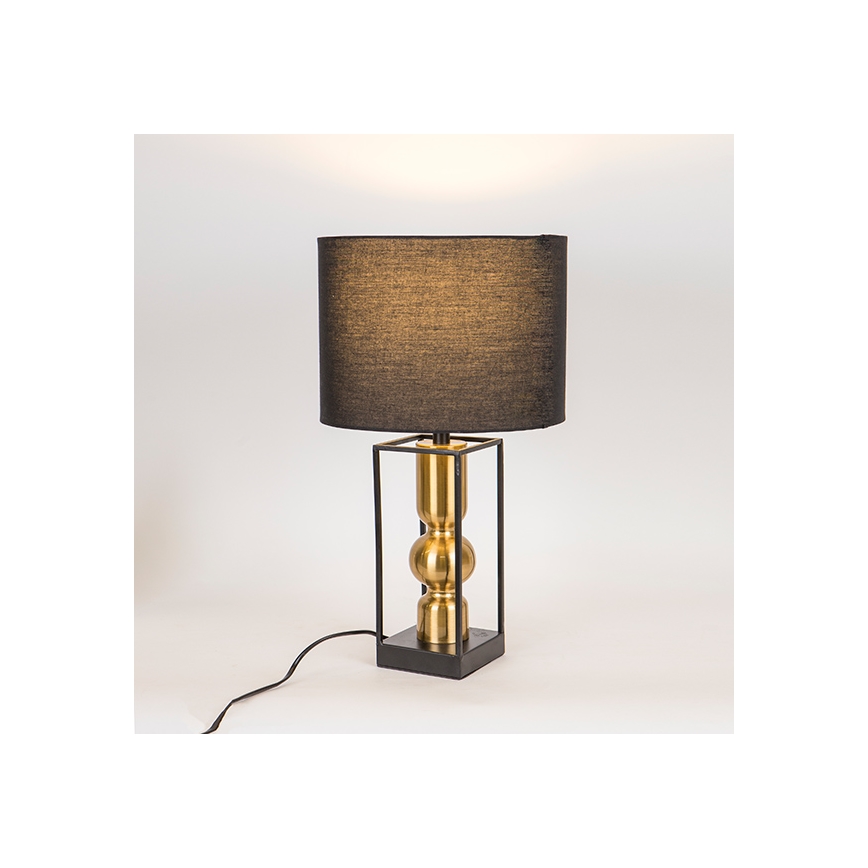 Stolná lampa 1xE27/40W/230V čierna/zlatá