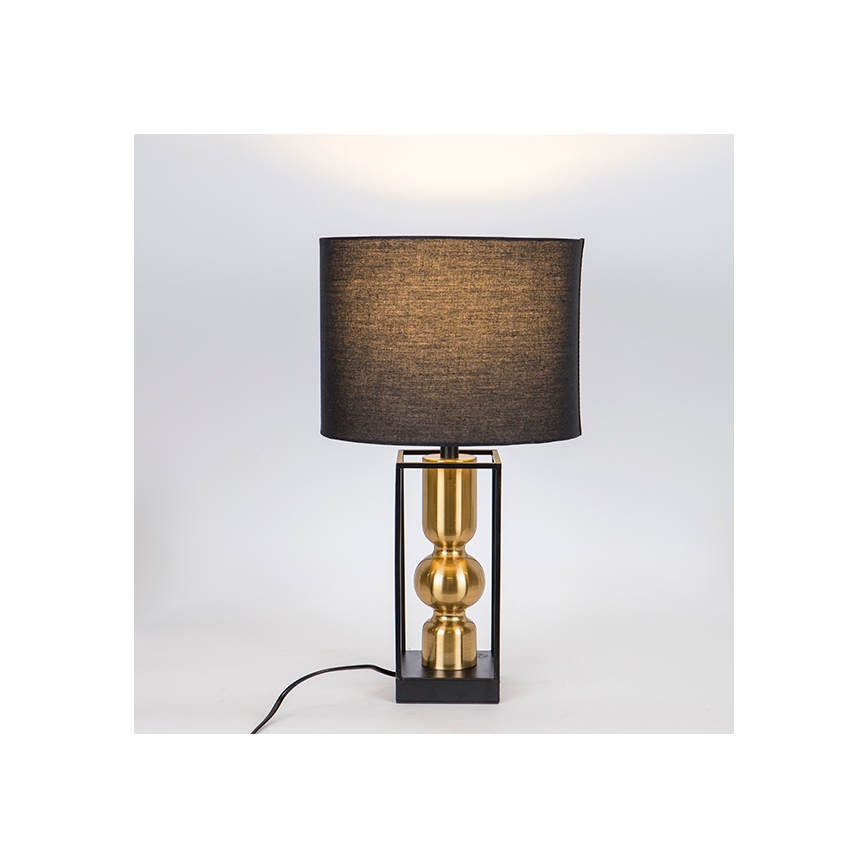 Stolná lampa 1xE27/40W/230V čierna/zlatá