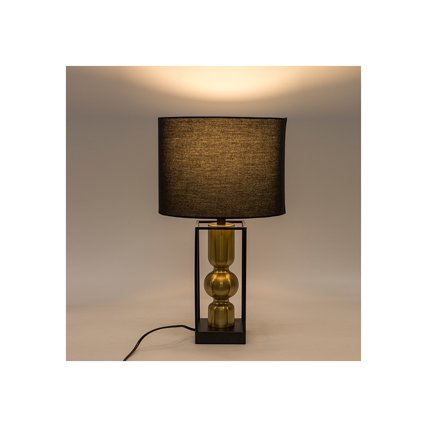 Stolná lampa 1xE27/40W/230V čierna/zlatá