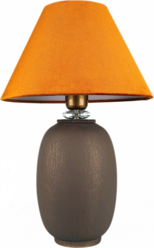 Stolná lampa 1xE27/40W/230V hnedá/oranžová