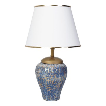 Stolná lampa 1xE27/40W/230V modrá/zlatá